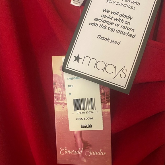 NWT Emerald Sundae Red Bodycon Dress - Picture 2 of 5